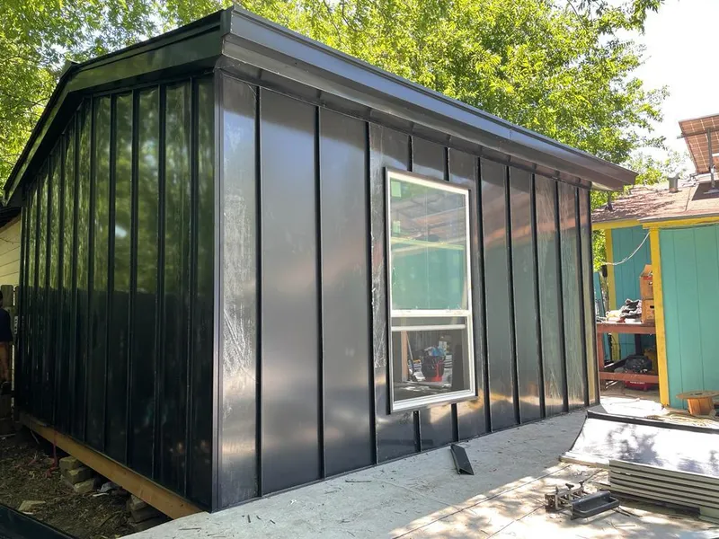 Black standing seam metal wall panels for Metal Roof Installation in Dentsville